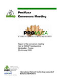 Cover of the meeting minutes:   ProMusa working group convenors Montpellier, France / 2-4 June 2005