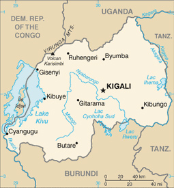 Map of Rwanda