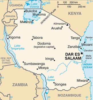 Tanzania Map