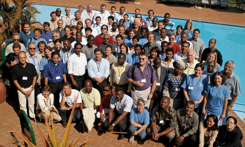 Photo of the participants to the ISHS/ProMusa Symposium held in White River, South Africa in 2007